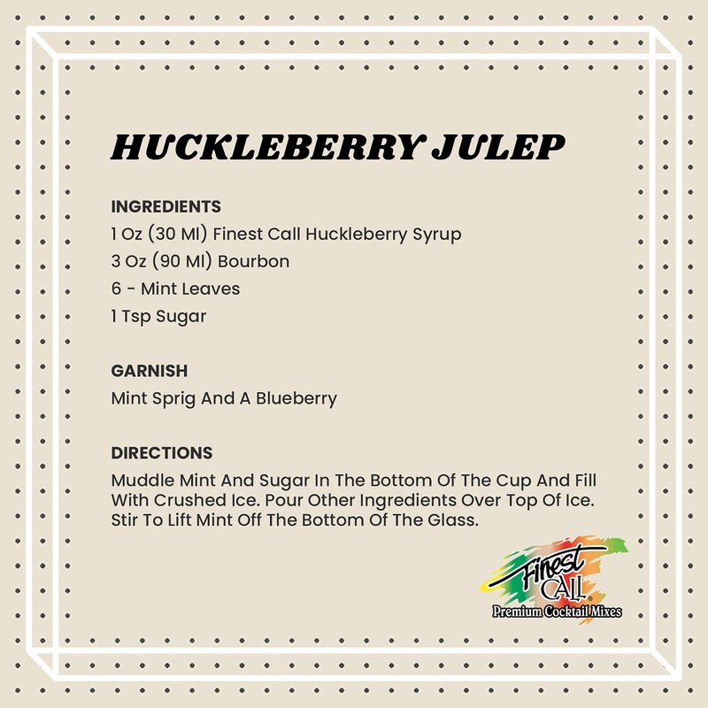 Finest Call Premium Huckleberry Syrup Drink Mix, 1 Liter Bottle