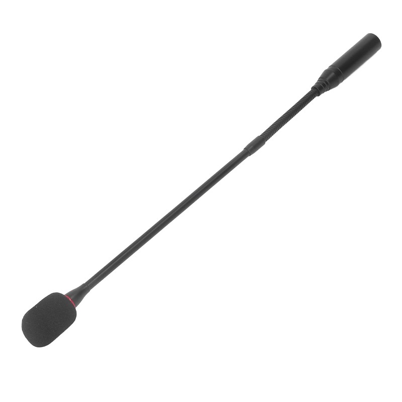 Gooseneck Microphone 17.7in Flexible Noise Reduction Gooseneck Plug in Microphone