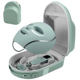 Estuche para mascarilla facial compatible con la mascarilla facial LED Shark CryoGlow, ranuras fijas moldeadas desmontables y revestimiento de EVA que