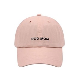 Hatphile 6 Panel Soft Embroidery Baseball Cap (Dog Mom Pink)