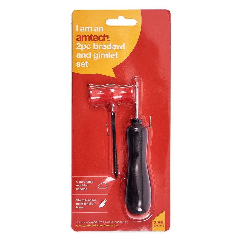 Amtech S2550 2 Piece bradawl and Gimlet Set