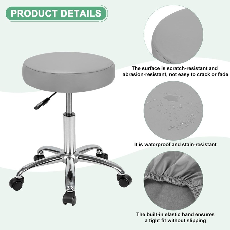 M METERXITY 1-Pack Bar Stool Covers Round, for 12-14 Inch