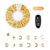 6 Boxes Nail Art Studs - 3D Decorations Alloy Gems