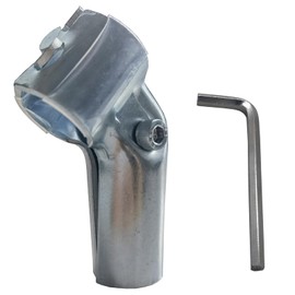 4 PCS End Rail Clamps Fit for 3/4 Inch EMT Conduit, 45 Degree Structural Pipe Connector Chain Link Fence Fittings, Galvanized Stainless Steel End Rail Clamps for DIY Rack, Shelf and Cart