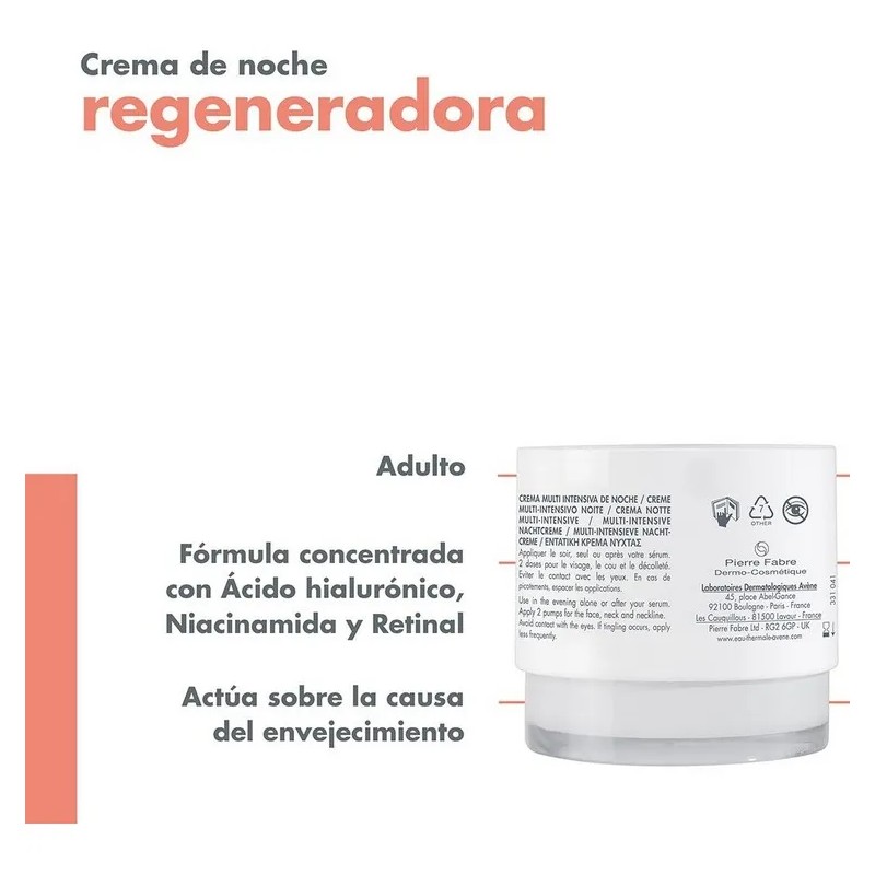 Avene Hyaluron Activ B3 Crema de Noche 40ml Tipo de