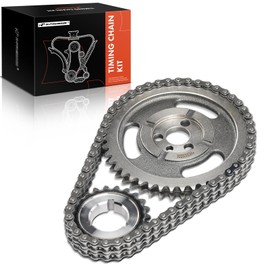 A-Premium Engine Timing Chain Kit W/Sprocket [fits OHV, 6/8Cyl] Compatible with Chevy & GMC Vehicles fits for Camaro, Malibu, Nova, C/K/G Class, Jimmy, Blazer, P30, Sprint, Replace# 3735412, 3735413
