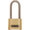 ABUS 180/50 Solid Brass Combination Padlock, Long Stainless Steel Shackle
