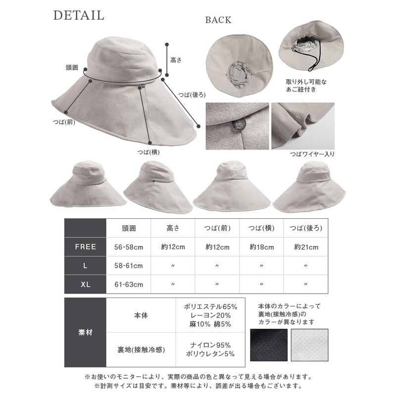 Loo&c Wide Brim Grande UV Hat, 100% Light Protection, Long