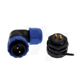 HangTon SD20 2 Pin Right Angle Male Plug Socket Waterproof Quick Disconnect 25AMP Connector
