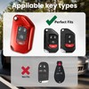 Coverforkey for Jeep Key Fob Cover with Upgraded Anti-Lost Metal