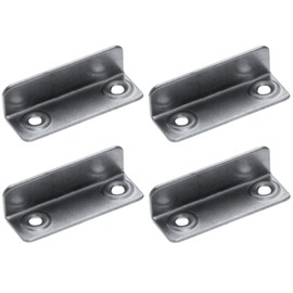 cyclingcolors 4x Angle Strike Plate 36 x 10 mm Steel Strike Plate with Nickel-Plated Surface Lock Bolt Door Furniture Cam Striker