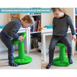 Studico Active Chair 14" High Wobble Kids Chair for Toddlers, Pre-Schoolers, Age 3-7y, K and Grades 1-2, Flexible Classroom Seating, ADD/ADHD, Posture