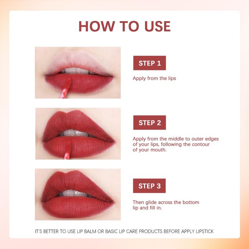 MYUANGO Matte Liquid Lipstick, Ultra-Intense Pigmented Creamy Formula, Long Lasting,