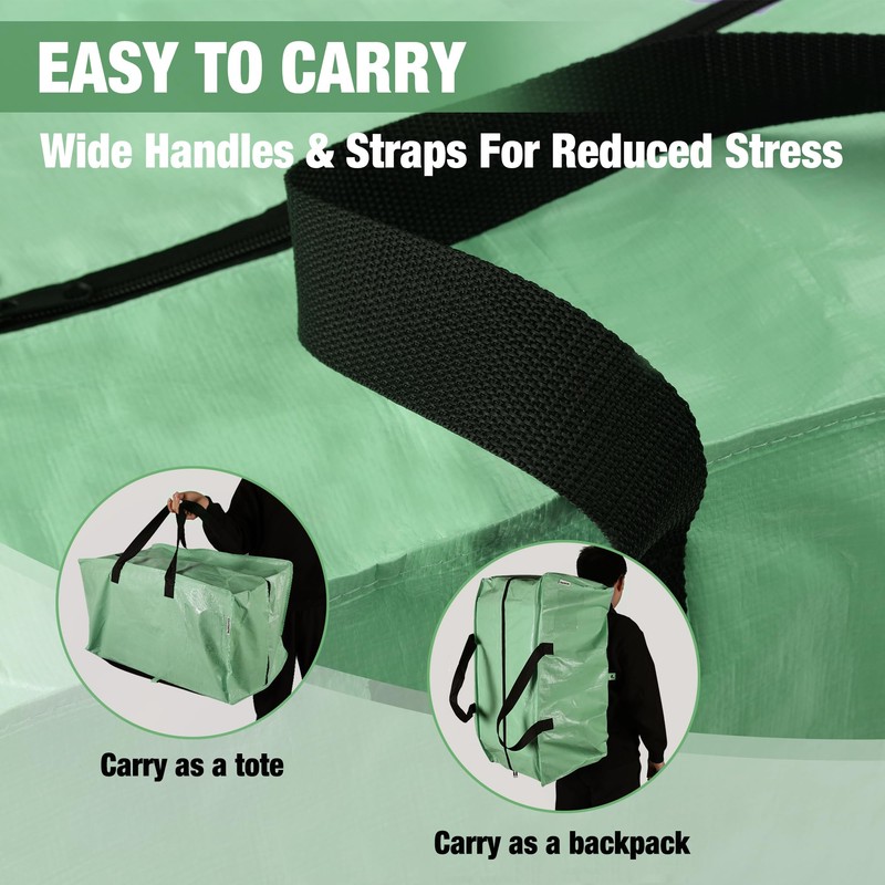 WORKPRO 6 Pack Extra Large Moving Bags with Zippers &