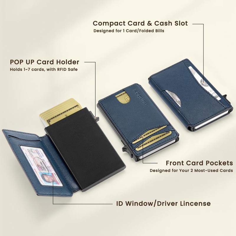 RUNBOX Slim Card Wallet for Men with ID Window –