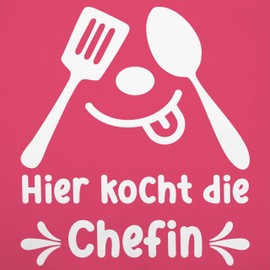 Shirtracer - Children's Apron for Boys and Girls - Cooking Apron - Hier kocht die Chefin [German Language], 1 Pink