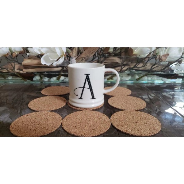 AAR 50 Coasters - Absorbent Cork Drink Coasters - 3-7/8