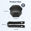 LTMMC 20PCS 17mm Wheel Nut Covers, Black Wheel Nut Caps,
