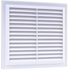 9" x 9" White Plastic Louvre Air Vent - Grille