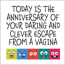 Funny Rude Birthday Cards | Birthday Card for Him Her Friend Women Men | Happy Birthday Card with Envelope - 15 x 15 cm