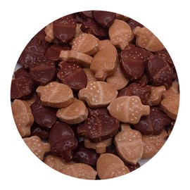 NCS Dark and Light Brown Acorn Nut Edible Candy Sprinkles, 8 ounces