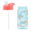 Smash Water Bottle 450ml -Light Blue Rainbow Design