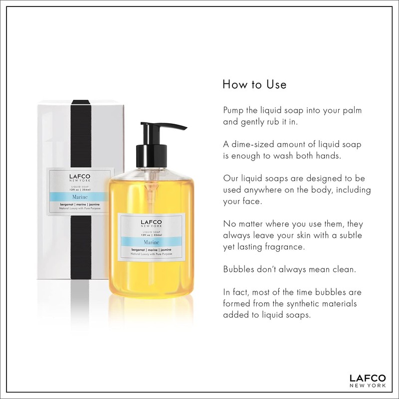 LAFCO House & Home Liquid Soap, Marine, 12 Fl Oz