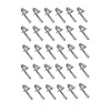 Metal curtain hooks, zinc plated professional quality, 30 of
