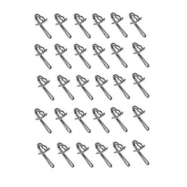 Metal curtain hooks, zinc plated professional quality, 30 of