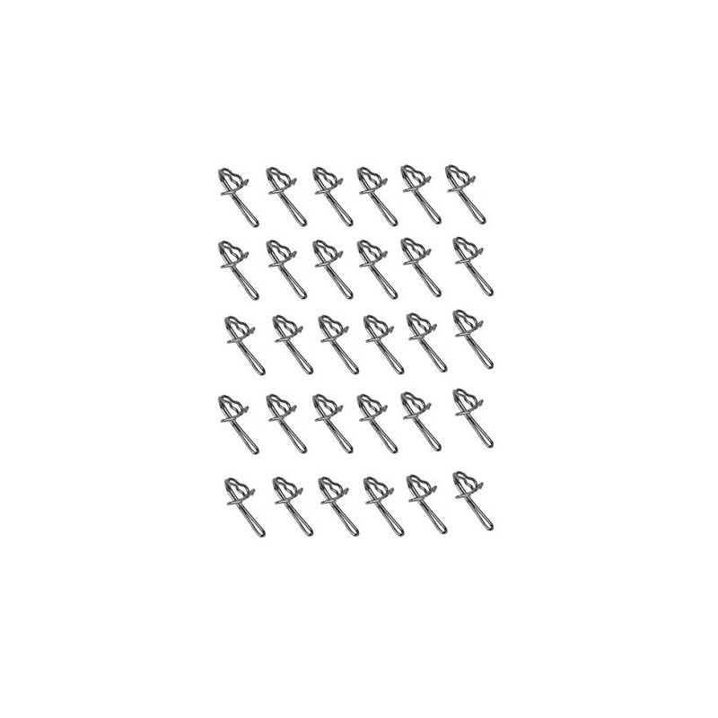 Metal curtain hooks, zinc plated professional quality, 30 of