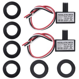 BTFO 2pcs 105V-130V AC Photocell Light Sensor, Dusk to Dawn Eye Daylight Control Switch Sensor with Nuts and Washer for Outdoor Lighting Photoelectric