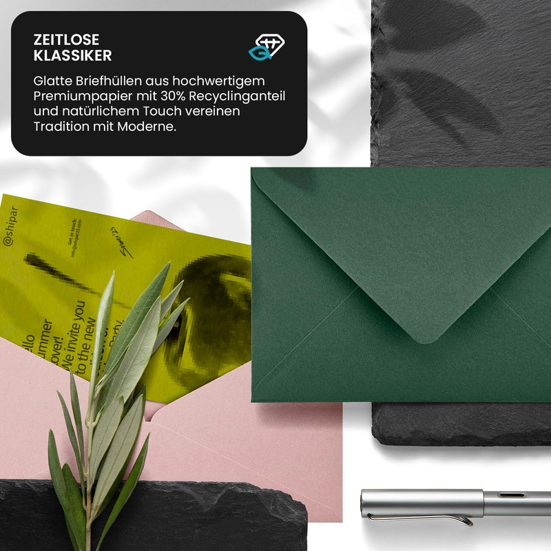 Netuno Keaykolour Rosebud Envelopes Dark Rose DIN B6 12.5 x