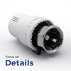 Vancoco Thermostatic Head Radiator Valve, Thermostat Heating, Heating Valve, White,