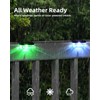 Herzila 16 Pack Solar Fence Lights, RGB Color Changing Christmas