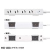 Sanwa Supply TAP-SPWMG24-3 Lightning Guard Tap, 2P, 4 Openings, 9.8