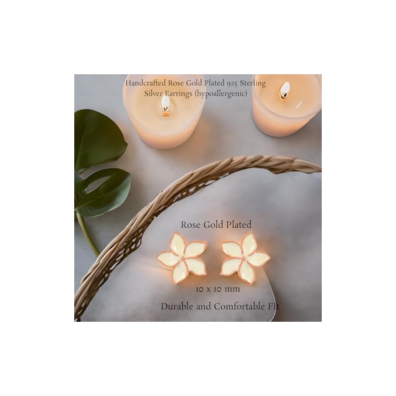 Sterling Silver Flower Minimalist Stud Earring (Jasmine)