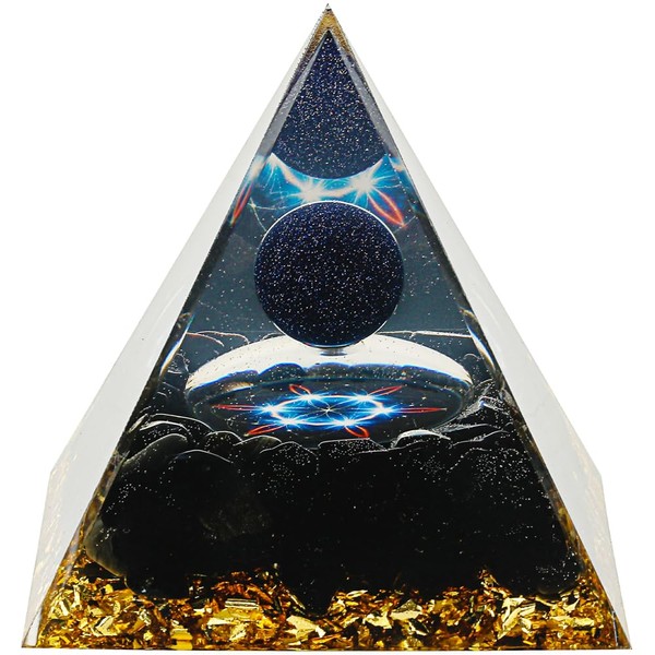 EnergyPower Orgonite Pyramid Large Natural Stone Stone Crystal Love Luck Wedding Luck Luck Luck Work Luck Encouragement Aura Feng Shui Astrology Higher Self Chakra Waves Purification Spirit Unity