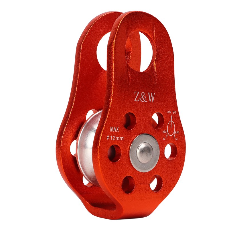 Rock Climbing Pulley Fixed Sideplate Single Sheave Pulley Orange Lift