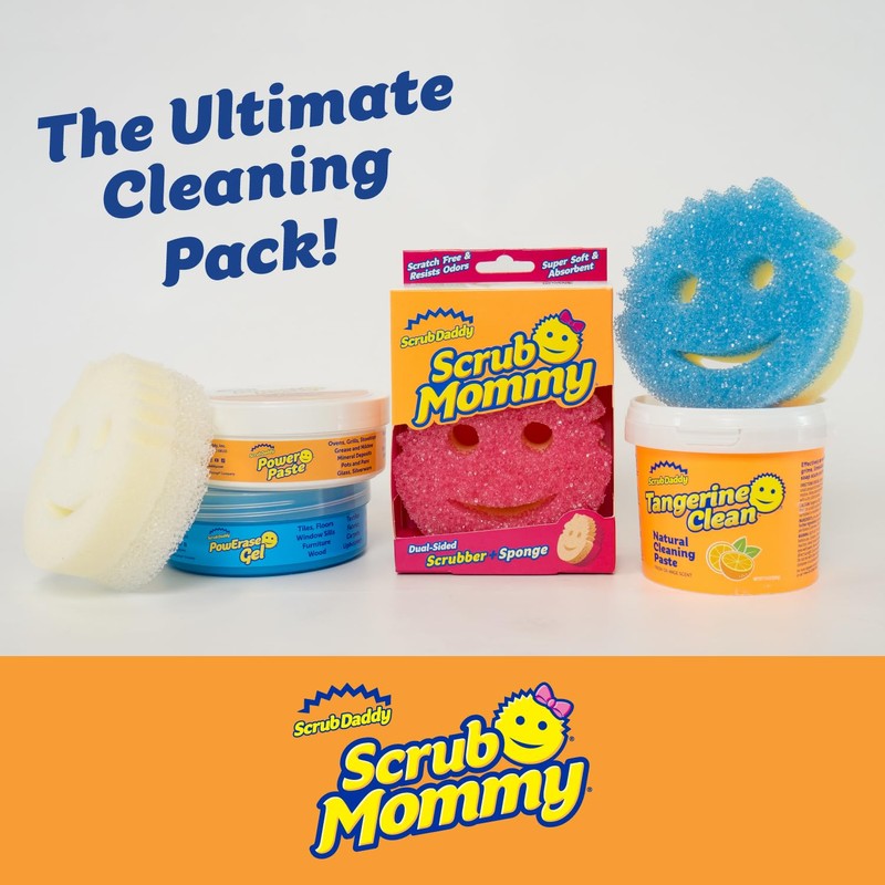 Scrub Daddy Sponges + Household Cleaning Supplies Bundle - PowerPaste