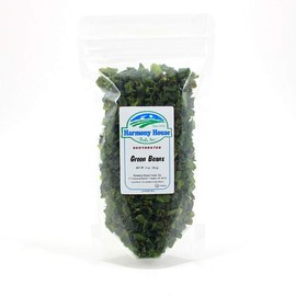 Harmony House Foods Dried Green Beans, cut (2 oz, ZIP Pouch) for Cooking, Camping, Emergency Supply, and More
