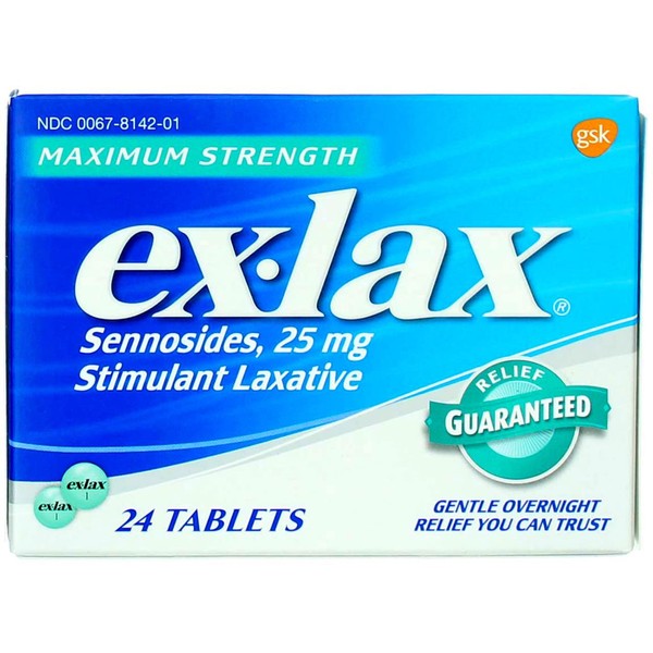 Ex-Lax Pills Maximum Strength - 24 ct, Pack of 3