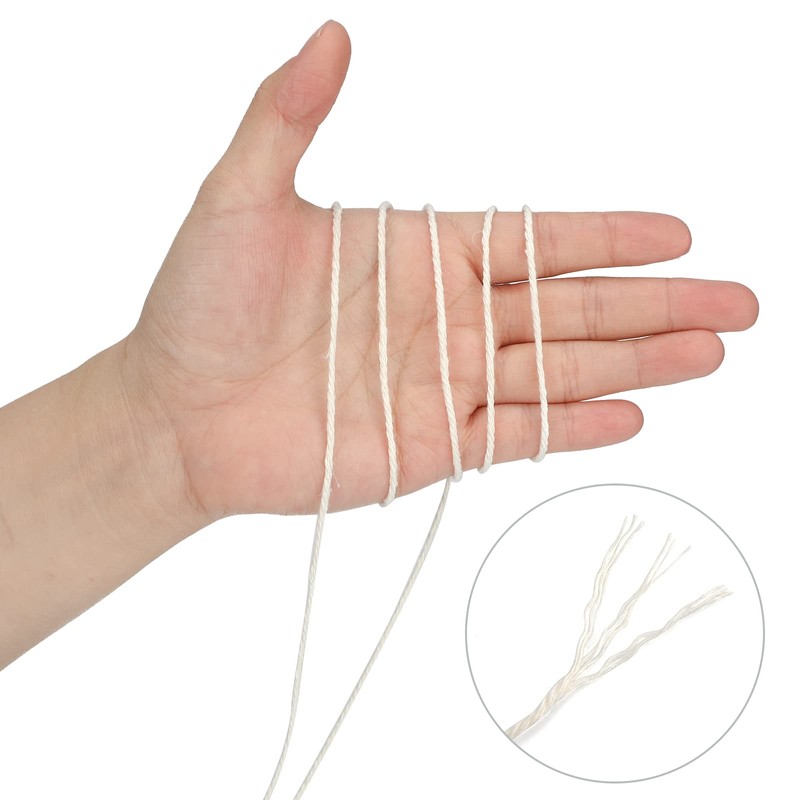 G2PLUS 100M Beige Gift String Twine, 1.5MM Cotton Wrapping Bakers