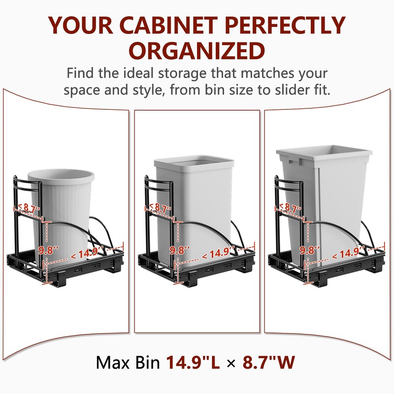 ANASTA Under Sink Trash Can Pull Out Trash Hidden for