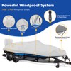YimSting 1200D Waterproof Boat Cover - Fits 20' to 22'
