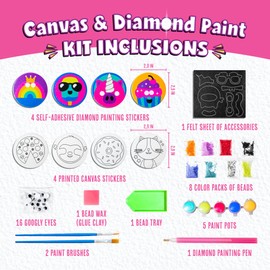 5D Diamond Painting Kits for Kids - Gem Art Kits for Kids 9-12 Girls - Sticker Arts and Crafts for Kids Ages 8-12 - Gem Painting Kit - 10 Year Old Girl Gift Ideas - Crafts Ages 4, 5, 6-8, 8-10, 10-12