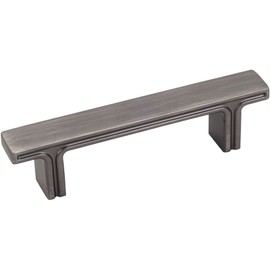 Jeffrey Alexander 867-3BNBDL Anwick 4-5/16" L Rectangle Cabinet Pull - 3" Center-to-Center in Brushed Pewter