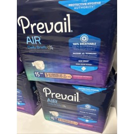 Prevail Air Incontinence Brief Size 3 / X-Large Breathable PVBNG-014CA 60 Ct