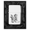 ROLYAD Lighter in Black Silk Lined Gift Box Cowboy Cowgirl