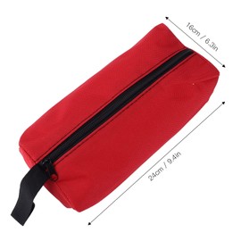 5 Pieces Small Tool Bag, Foldable Tool Roll Bag, Multi Tool Storage Pliers Organiser with Bracelet for Screwdriver, Pliers, Nutcracker (24 x 16 cm/9.4 x 6.3 inches)