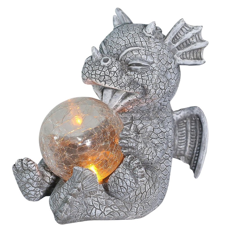 Dragon Statue Sculpture - Resin Yard Dinosaur Ornament,Dragon Statue Ornament